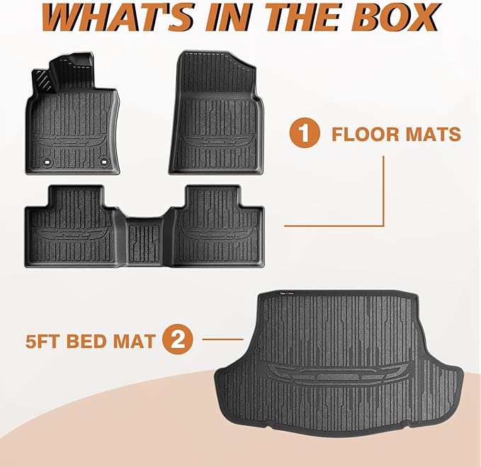 TripleAliners Floor Mats & Trunk Mat All Weather Liners Compatible - Image 7