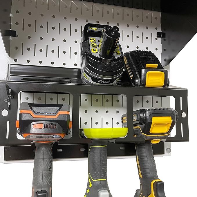 Wall Control Power Tool Storage Organizer Kit Cordless Drill Holder Charging - Image 9