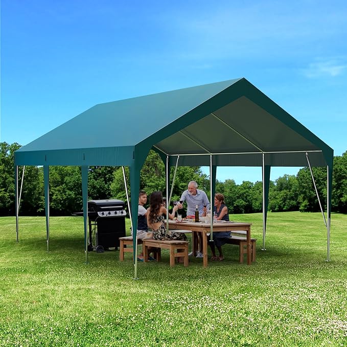 13x20ft Heavy Duty Carport Outdoor Car Canopy UV Resistant Waterproof Party - Image 5
