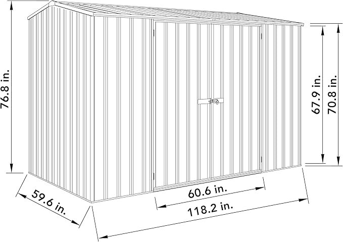 Absco Premier Storage Sheds, DIY Backyard Shed, Utility Tool Storage, Weather & - Image 3