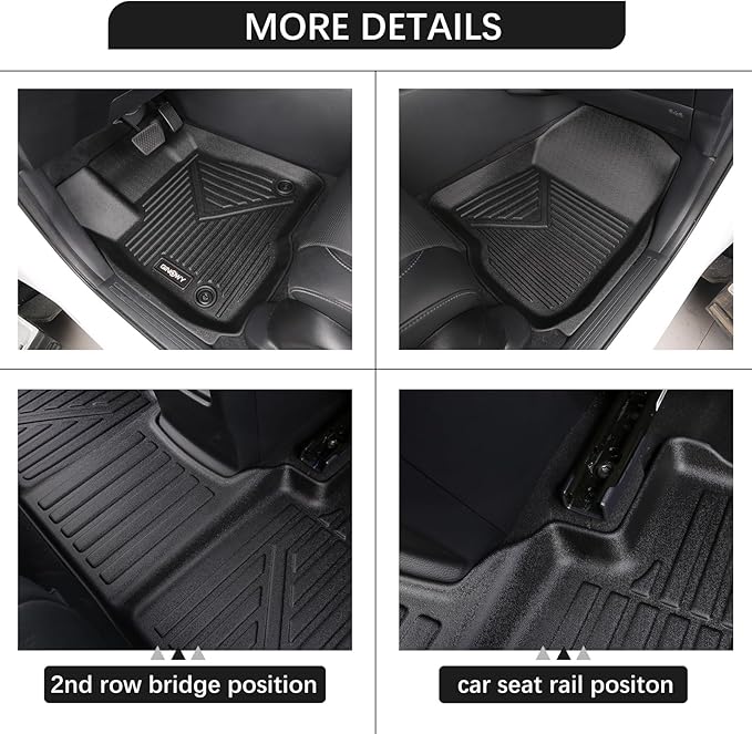 GINOWY- Floor Mats for Kia Seltos 2020-2024 2025, TPE All Weather Protection - Image 5