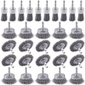 30 Pack Carbon Steel Wire Wheel Brush, Rocaris Cup Brush, Wheel Brush, Pen by Rocaris
