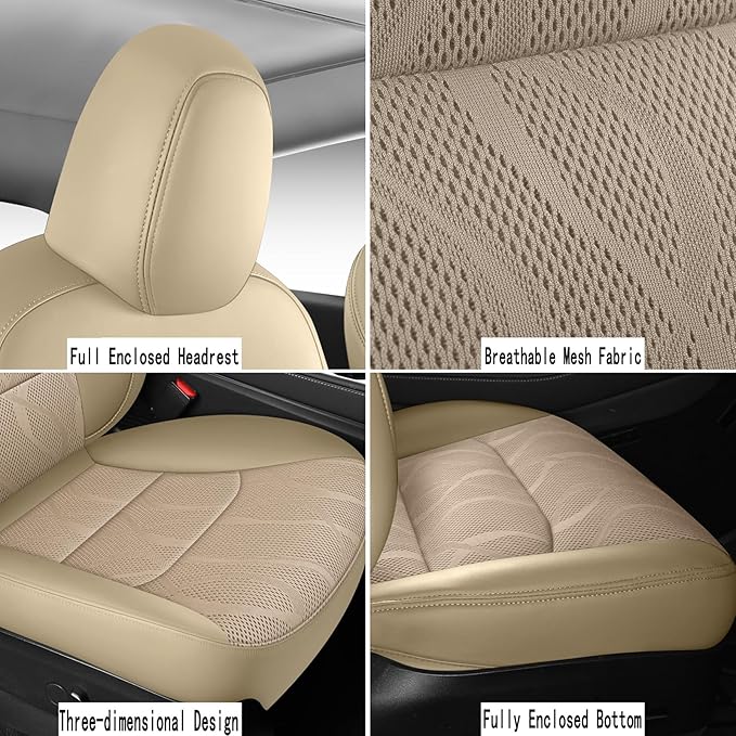 Tesla Model Y Seat Cover Full Set, Faux Leather Tesla Car Seat Cover, Perfect - Image 6