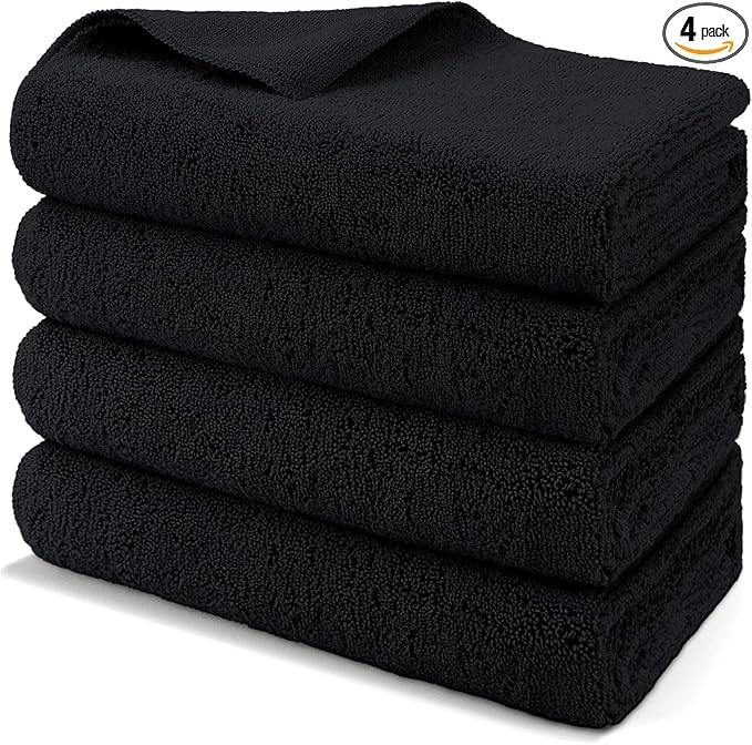 HOMEXCEL Professional Large Microfiber Car Drying Towels 4 Pack, Lint Free by HOMEXCEL