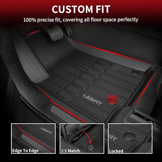LASFIT Floor Mats for Jeep Grand Cherokee L 2021-2025 All Weather TPE Custom - Image 4