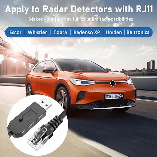 Radar Detector Cable, USB to RJ11 Plug Power Cord - Image 7