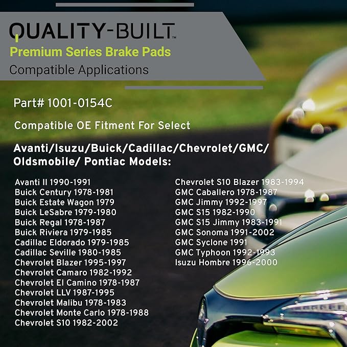 Premium Ceramic Front Brake Pads Compatible - Image 3
