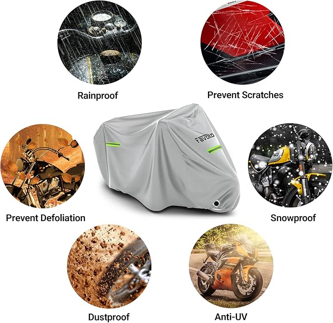 Favoto Motorcycle Cover Waterproof Outoor - Image 8