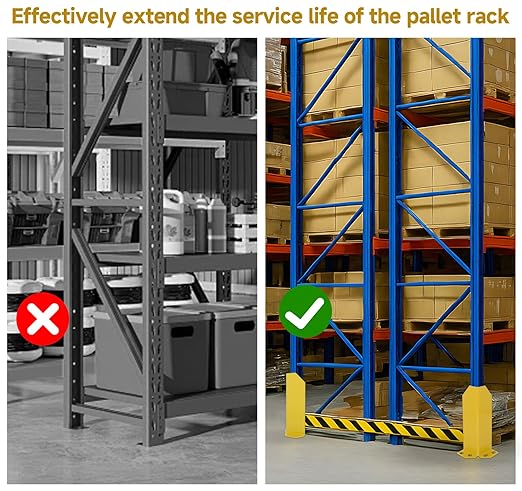 lesolar Pallet Rack Post Protectors, 1/5" Thickness Pallet Rack Frame Guard - Image 7