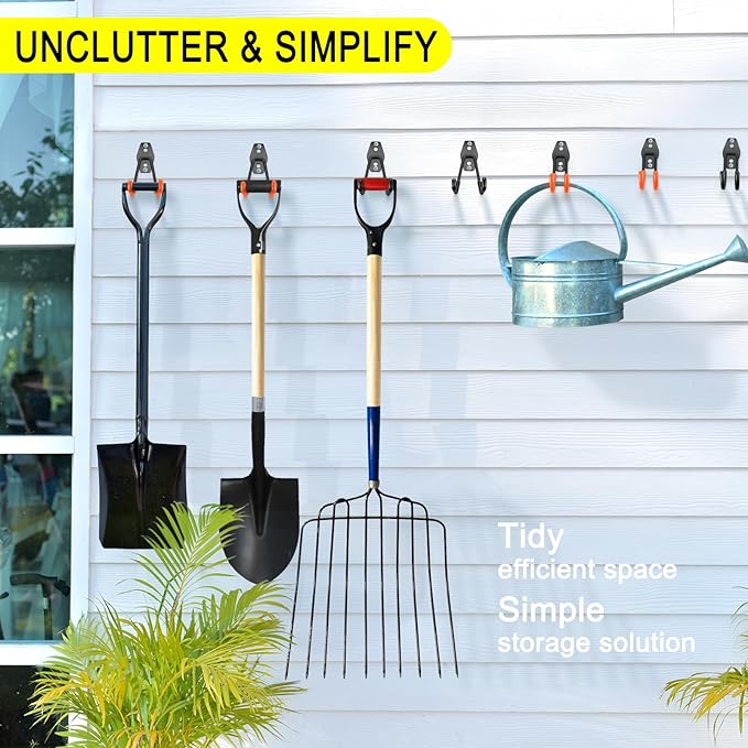 4 Pack Heavy Duty Garage Hooks Storage Organizer Wall Mount Power and Garden - Image 5