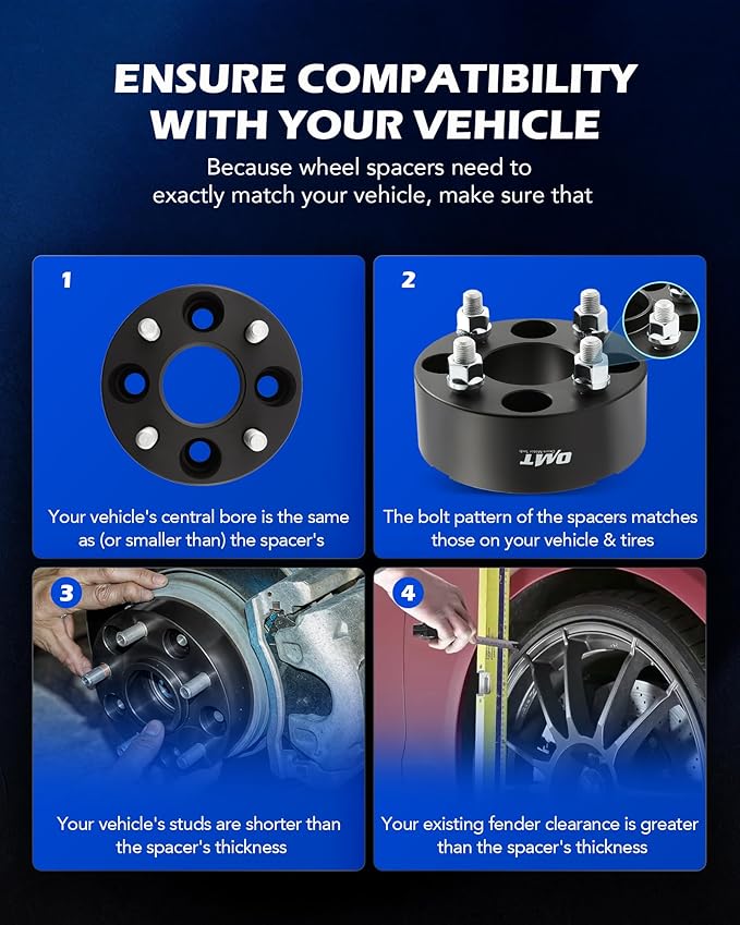 Orion Motor Tech 4x4 Wheel Spacers, Golf Cart Wheel Spacers Compatible - Image 3