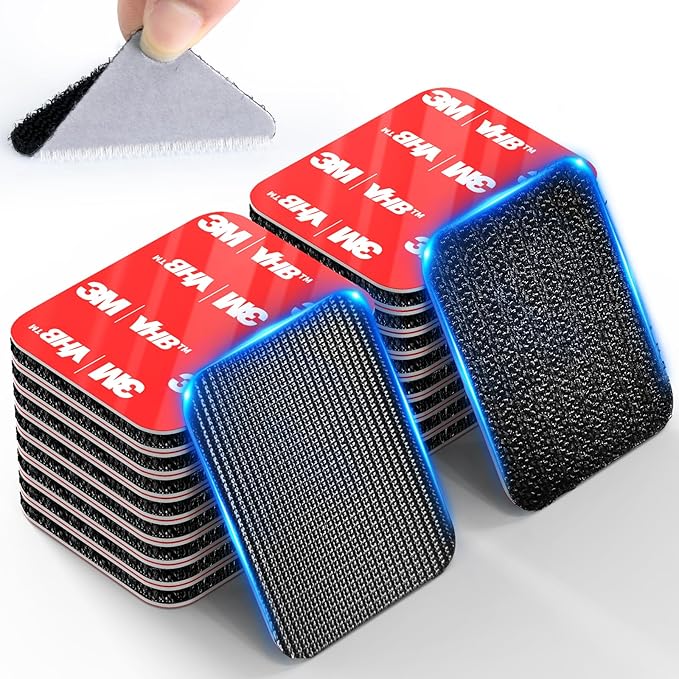 Hook and Loop Strips with Super Adhesive Heavy Duty, Made of 3M, Heat Resistant by PHIXBEAR