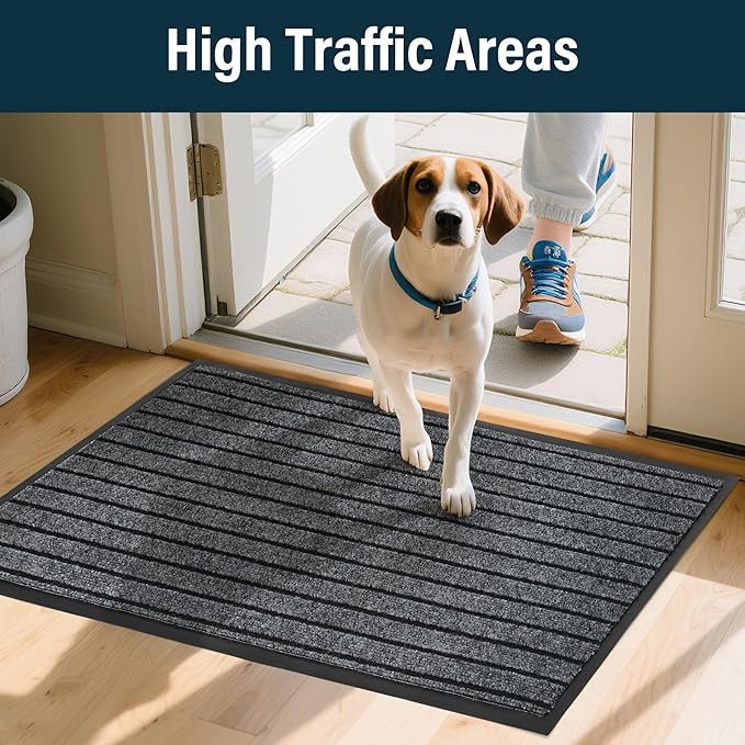 LotFancy 30" x 17" Set of 2 Front Door Mat - Image 8