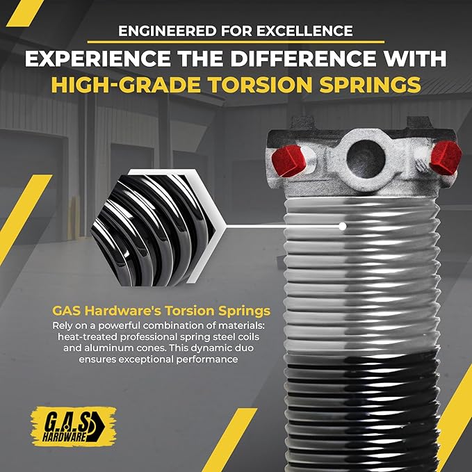 Garage Door Torsion Springs 218x2x24 Includes 1” Steel Bearing, and Winding Bars - Image 6