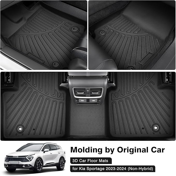 Powerty Floor Mats for 2023-2025 Kia Sportage Accessories All Weather Floor - Image 2