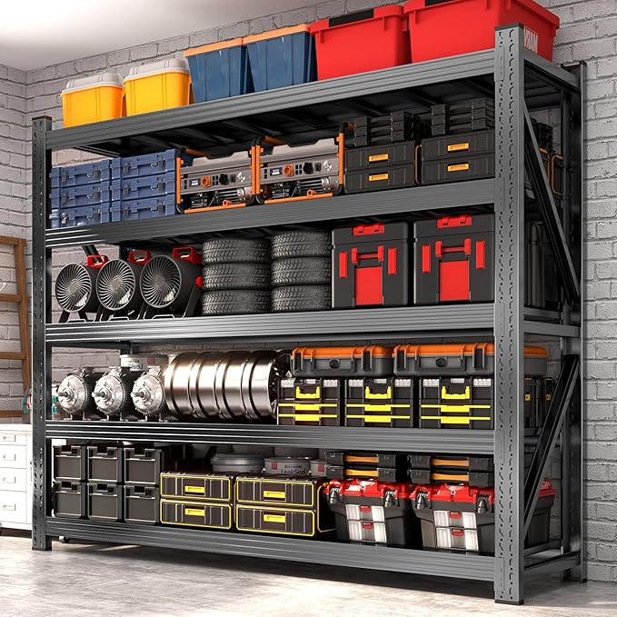 Metal Garage Shelving Heavy Duty, 5-Tier Adjustable Wire Storage Garage Shelves - Image 2