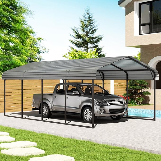 EBE 12 x 20 FT Metal Carport, Heavy Duty Carports - Image 6