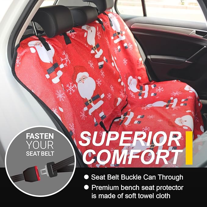 Back Seat Cover for Car Trucks Van SUV, Waterproof Rear Bench Towel Seat Covers - Image 2