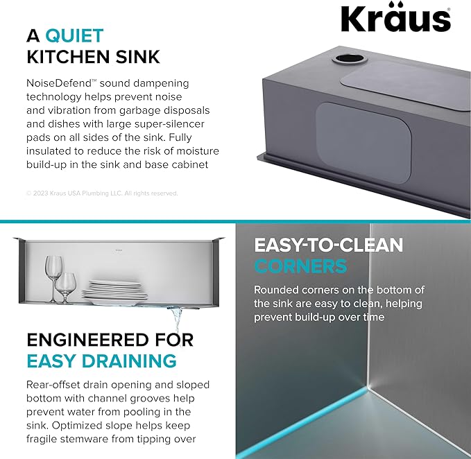 KRAUS Kore Workstation 30-inch Undermount 16 Gauge Stainless Steel Kitchen Sink - Image 10