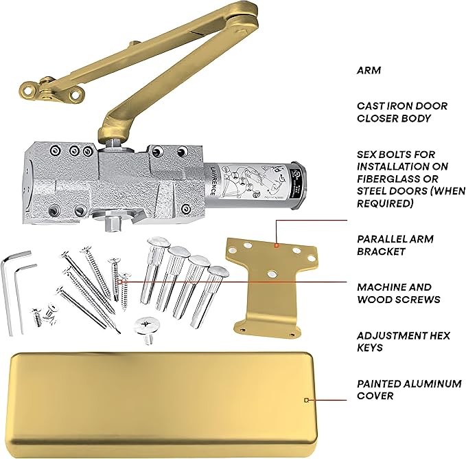 Lawrence Extra Heavy Duty Door Closer Commercial Grade 1 - Image 2