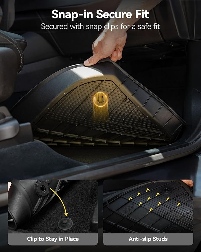 3W Floor Mats for Nissan Pathfinder 2022 2023 2024 2025, 3 Rows, TPE All - Image 6