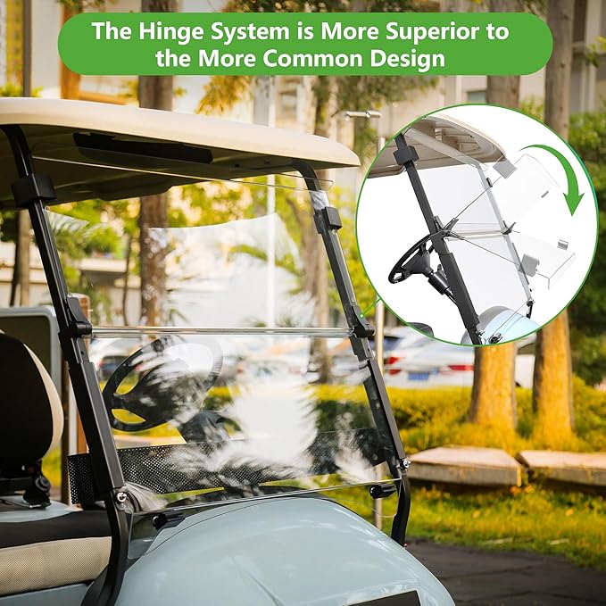 10L0L Golf Cart Windshield for Club Car Precedent 2004-Up, 2017-Up Onward - Image 3