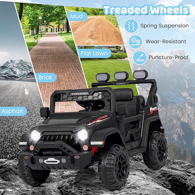 Costzon Kids Ride on Truck, 12V Electric Ride on Car - Image 8