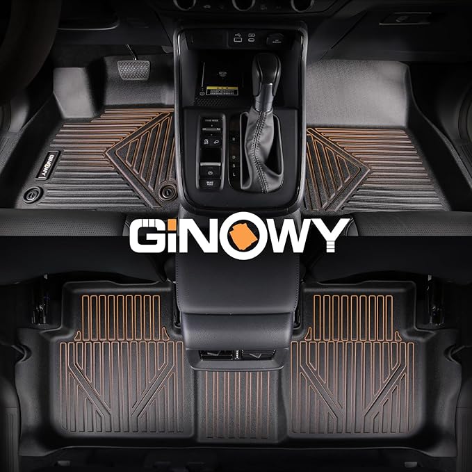 GINOWY-Floor Mats for Honda Ridgeline 2017-2023 2024 2025, TPE All Weather - Image 7