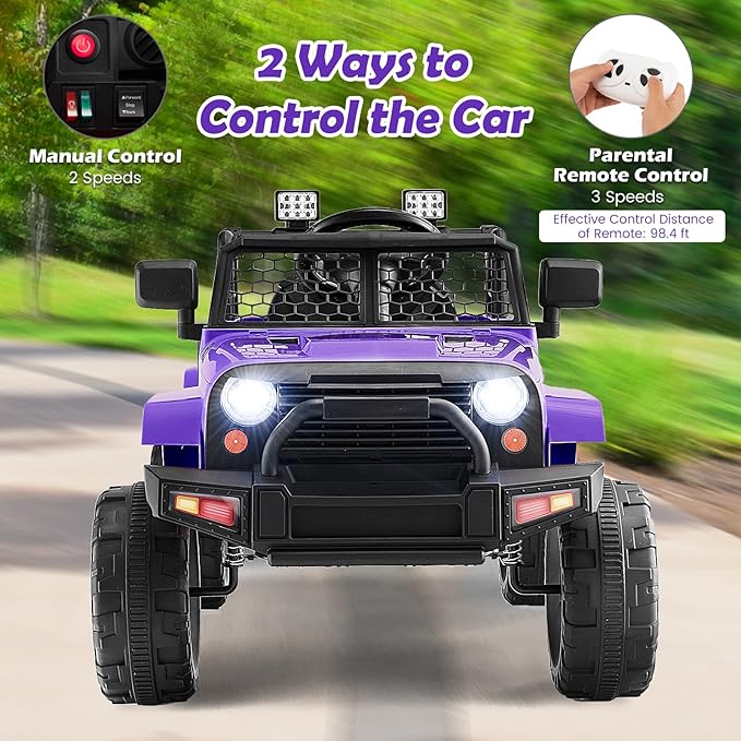Costzon Ride on Car, 12V Battery Powered Truck Vehicle - Image 5