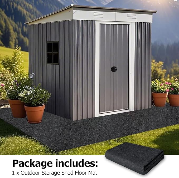 Outdoor Storage Shed Floor Mat, 6 * 8.2FT Waterproof Washable Garden Flooring - Image 5