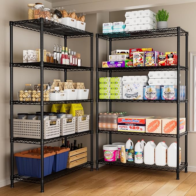 SINGAYE 5 Garage Heavy Duty Shelving Unit Kitchen Pantry Close Home Organizers - Image 7