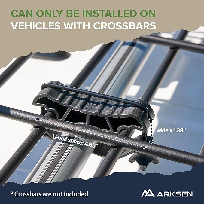 ARKSEN 64 x 50 x 6 Inch Universal Extra Wide 150LB Heavy Duty Roof Rack Cargo - Image 5