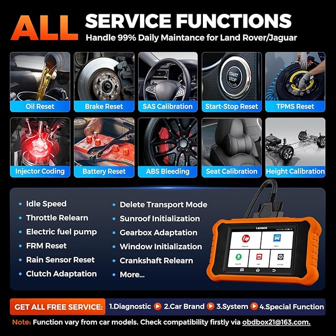 LAUNCH Creader Elite V2.0 for Land Rover Jaguar OBD2 Scanner, Bi-Directional - Image 3