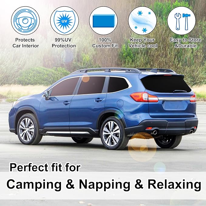 TINGLU Window Shades for Subaru Ascent 2019-2024 2025 Accessories Car Side Full - Image 6