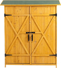 56" L x 19.5" W x 64" H Outdoor Wooden Storage Shed by Gejok