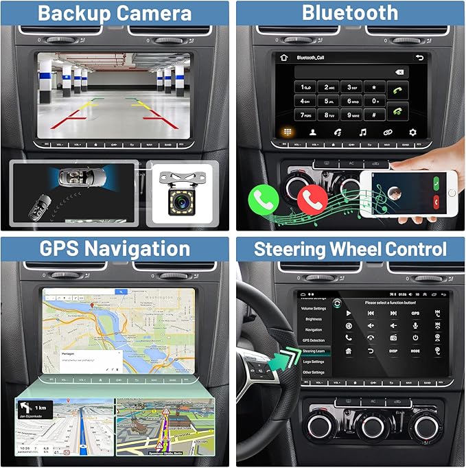 Car Radio for VW Passat Jetta Golf Skoda Polo, 9 inch Touch Screen Android - Image 6