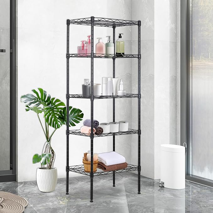 BestOffice 5 Tier Garage Shelving Heavy Duty Metal Shelves 17”D x 12”W x 48”H - Image 2