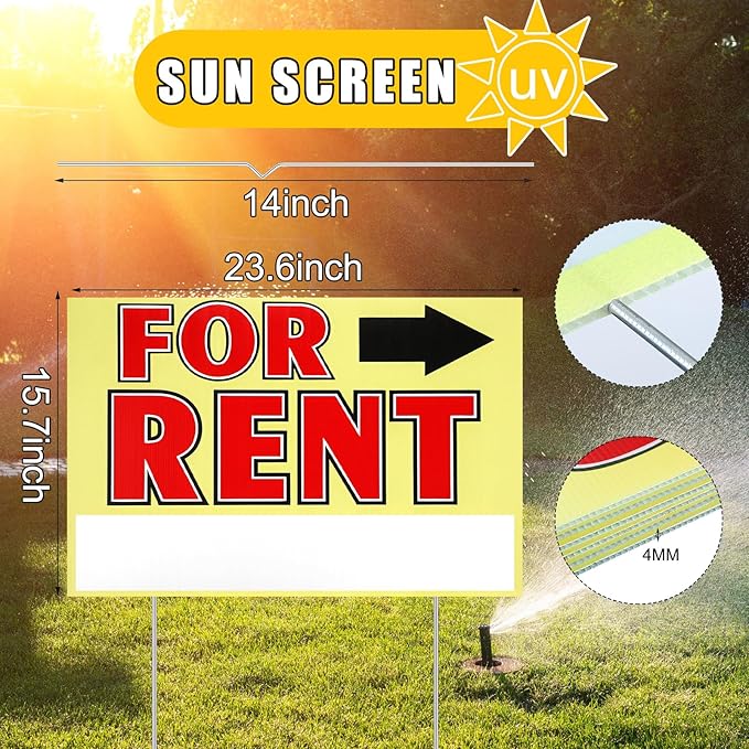 Marsui 3 Pcs Sale Sign 23.6 x 15.7 Inch Double Sided Sign - Image 2