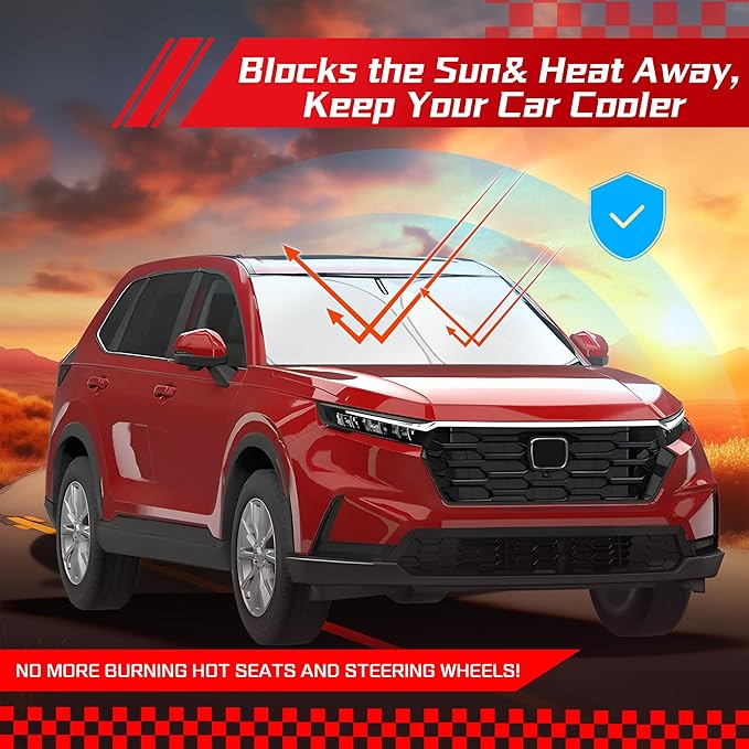ARISMOTOR Windshield Sun Shade for Honda CRV 2023-2025 2026, Custom Fit - Image 7