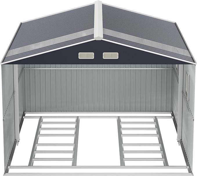 10x12 Metal Shed with Floor Frame Kit & Reinforced Construction - Image 6