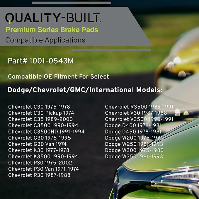 Premium Semi-Metallic Front Brake Pads Compatible - Image 3