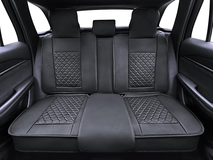 Elantrip Car Seat Cover Full Set Leather Car Seat Protector Universal fit - Image 6
