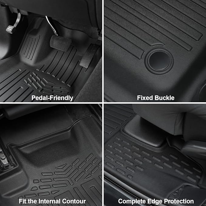 Floor Mats for 2016-2024 2025 Dodge Durango 6-seat, All Weather TPE Cargo Liner - Image 5