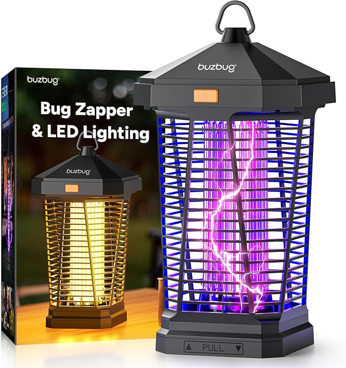 Buzbug LED Bug Zapper Outdoor and Lighting, 10 Years Lifespan, IPX4 Waterproof by BugZapper