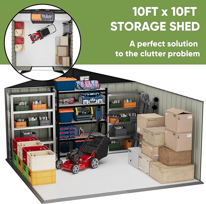 Patiowell 10 x 10 FT Outdoor Storage Shed - Image 7