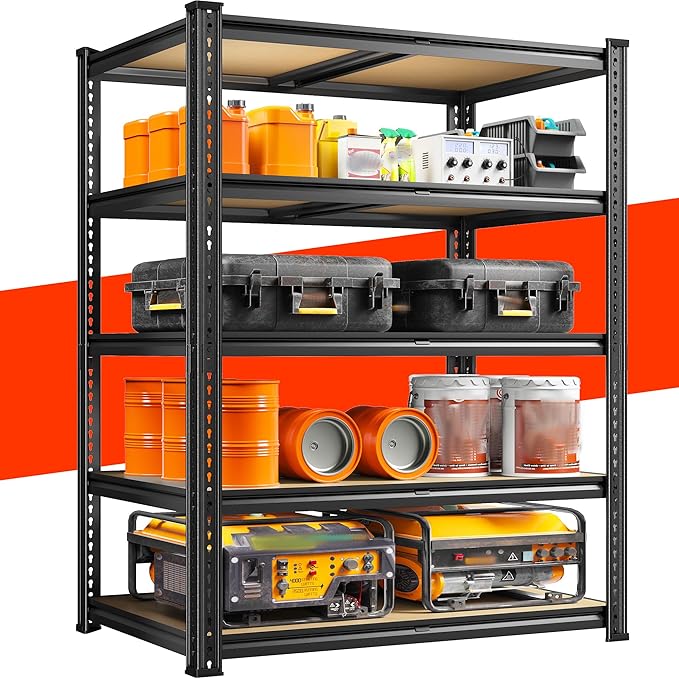REIBII 72.05" H Storage Shelves 2300LBS Garage Shelving Heavy Duty Metal by REIBII