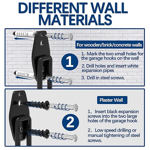 3-H Garage Wall Hooks 14 Pack, Garage Hooks Heavy Duty - Image 5