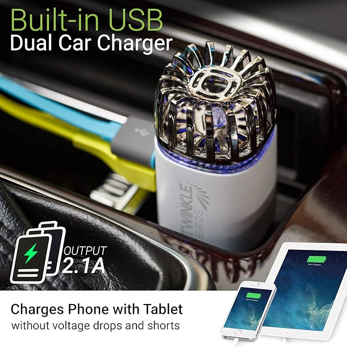 Car Air Purifier Ionizer - 12V Plug-in Ionic Anti-Microbial Car Deodorizer - - Image 5