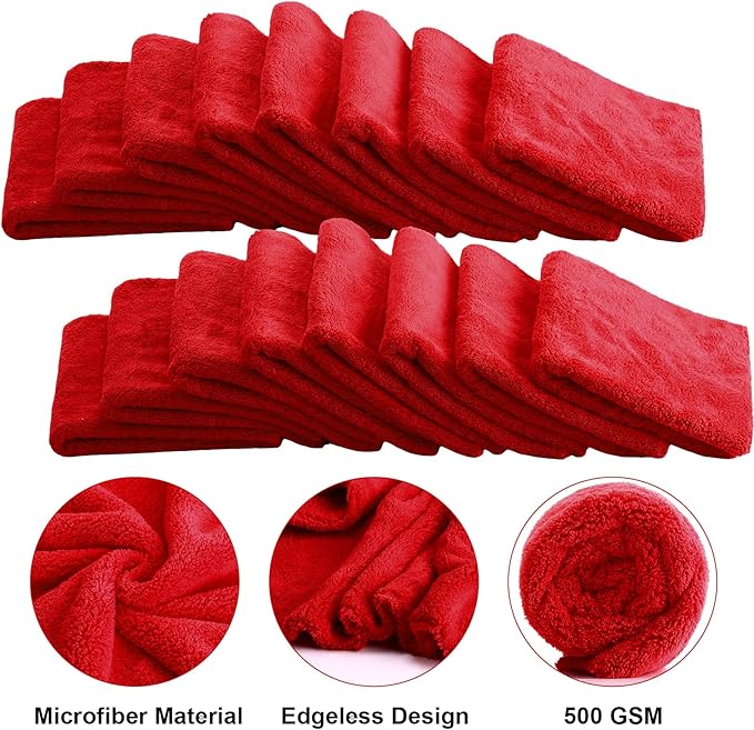 Shimeyao 30 Pcs Edgeless Microfiber Plush Towels - Image 3