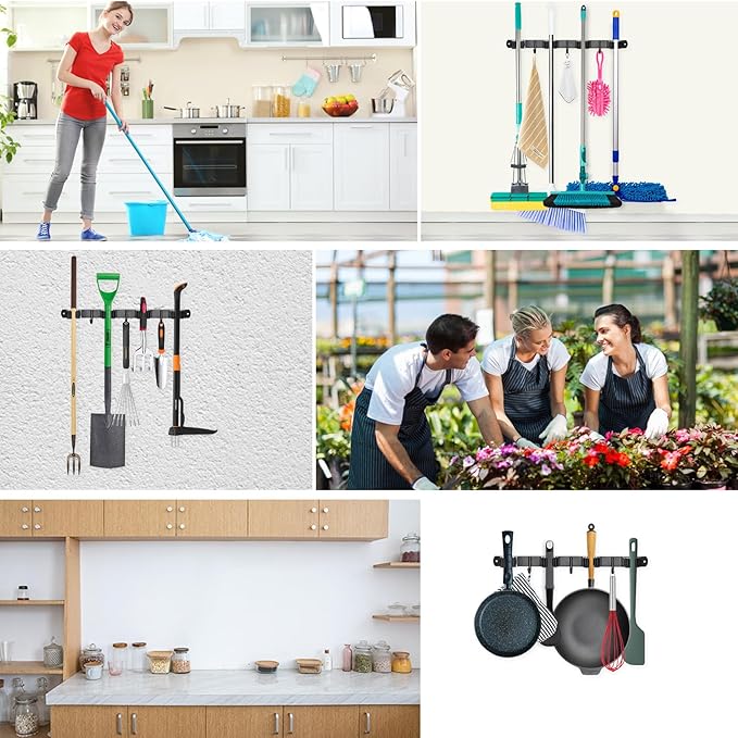 Huryfox Mop and Broom Holder Wall Mounted - Image 6